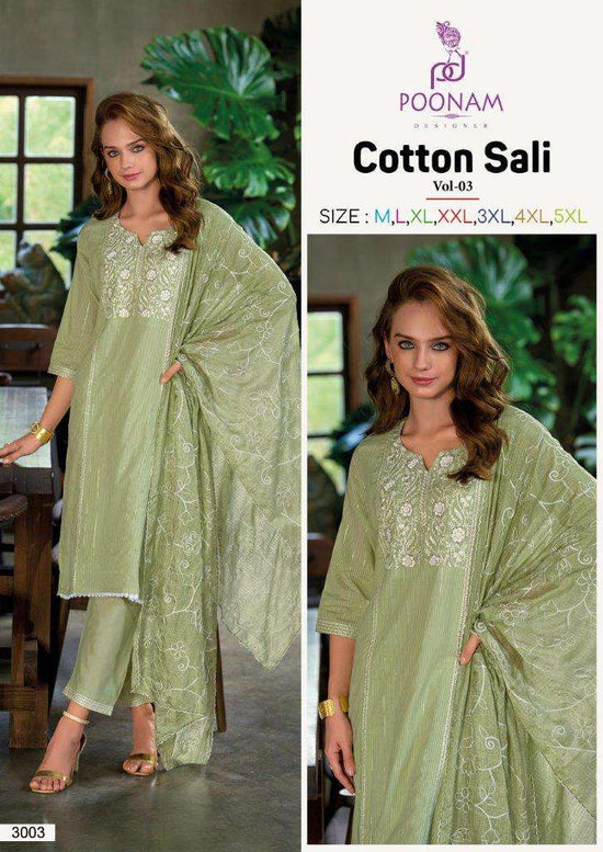 Poonam Designer Cotton Sali Vol-03 (6 Pcs)