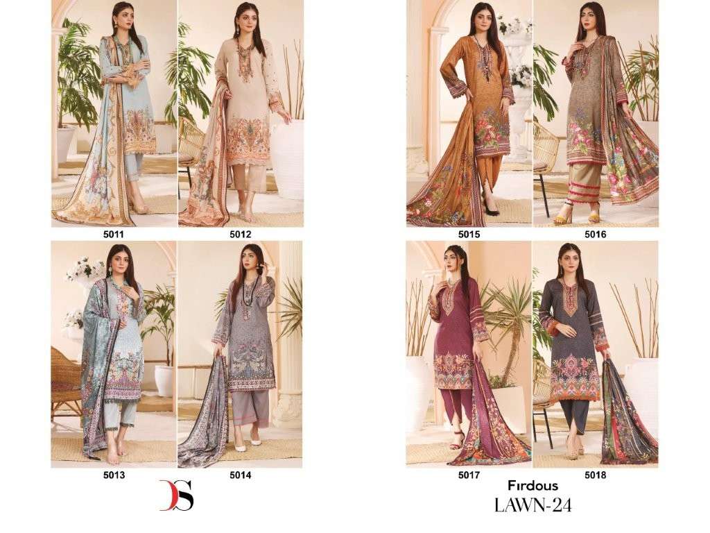 Deepsy Suit Firdous Lawn Vol-24 (8 Pcs)