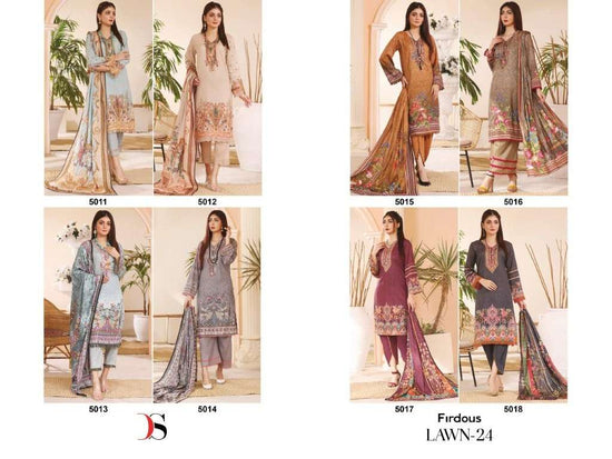 Deepsy Suit Firdous Lawn Vol-24 (8 Pcs)