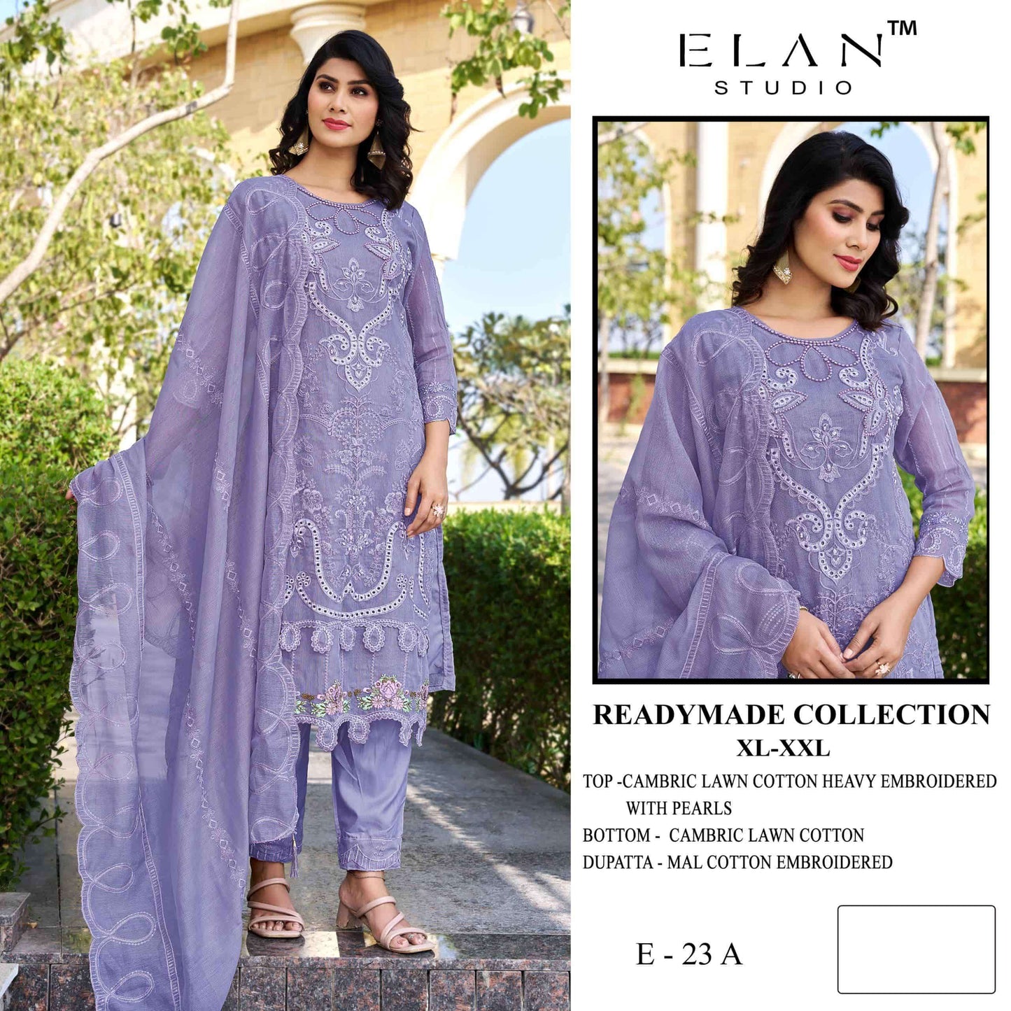 ELAN LAWN STUDIO E - 25 Pakistani Suit Set - Amrah Wholesale