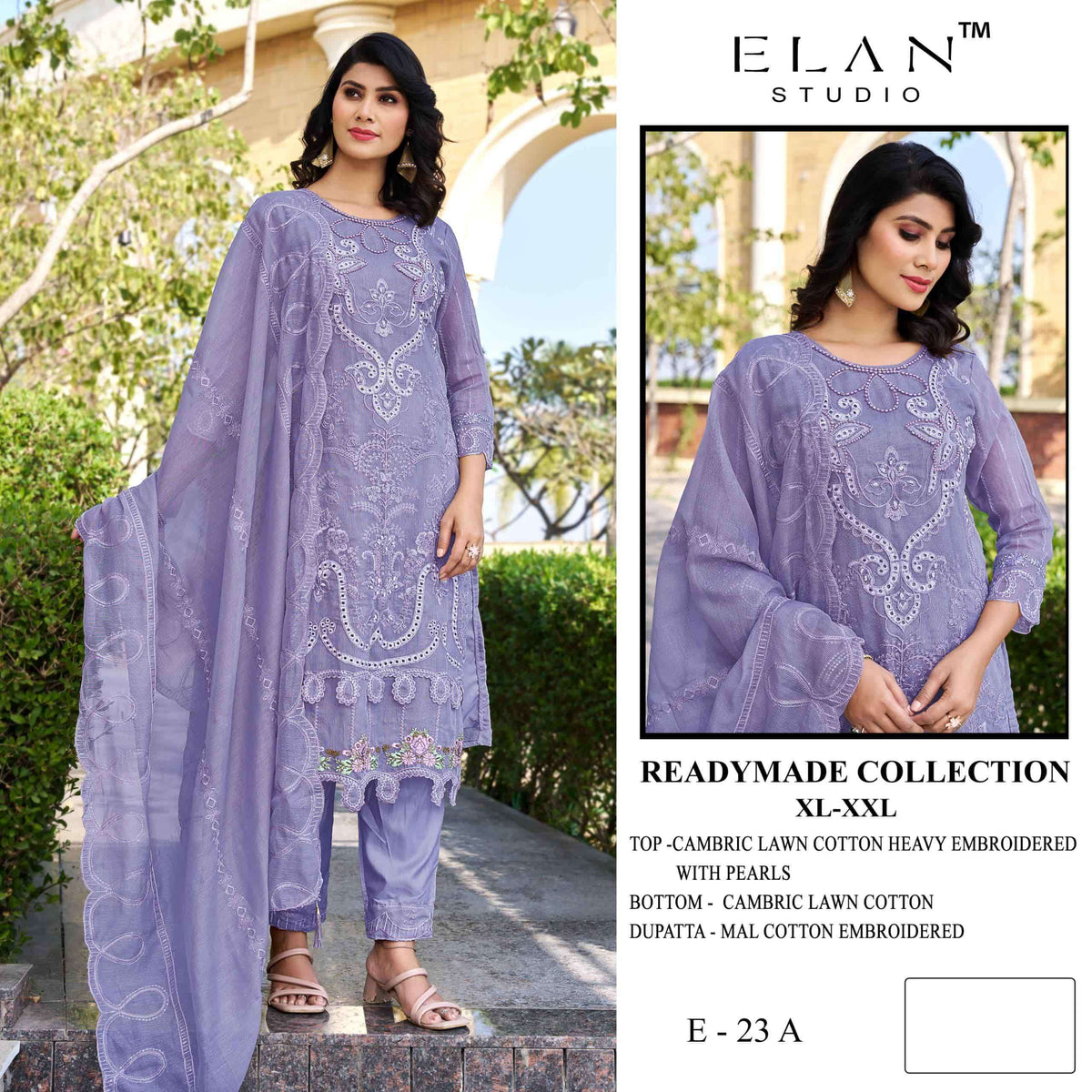 ELAN LAWN STUDIO E - 25 Pakistani Suit Set - Amrah Wholesale