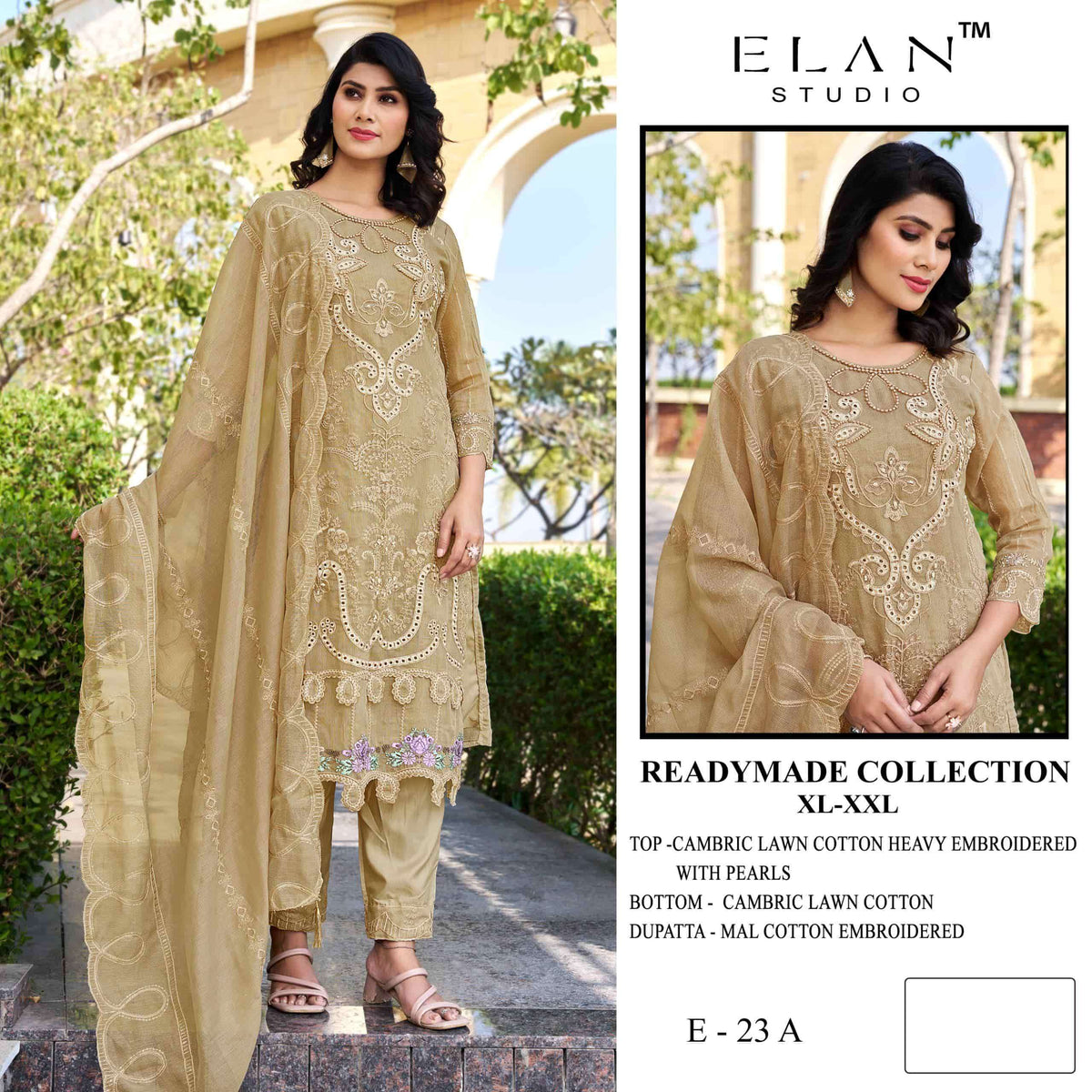 ELAN LAWN STUDIO E - 25 Pakistani Suit Set - Amrah Wholesale