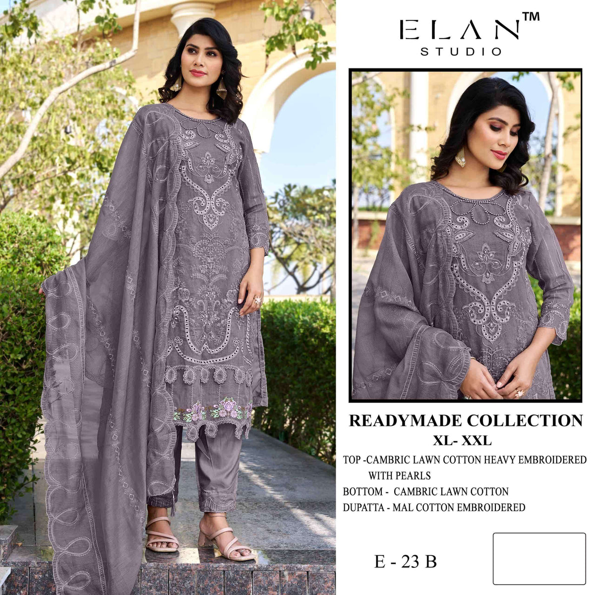 ELAN LAWN STUDIO E - 25 Pakistani Suit Set - Amrah Wholesale