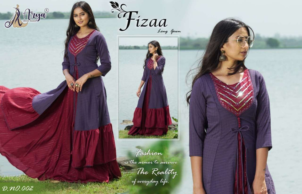 Arya Dress Maker Fizaa Long Gown (3 Pcs)