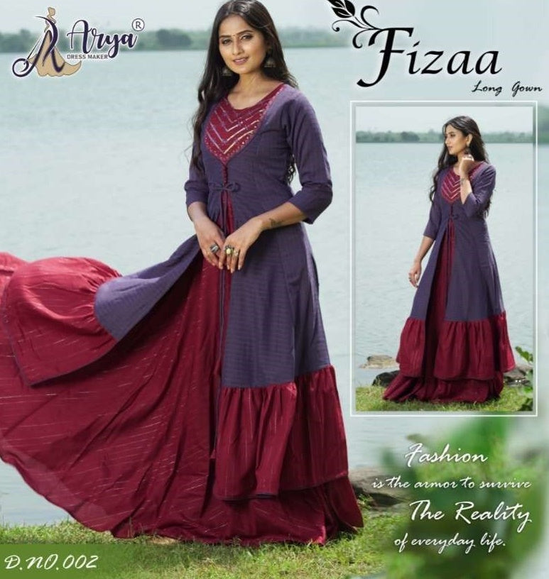 Arya Dress Maker Fizaa Long Gown (3 Pcs)