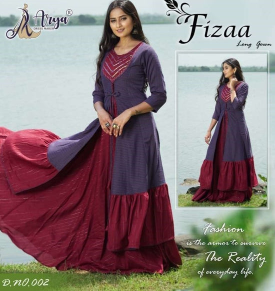 Arya Dress Maker Fizaa Long Gown (3 Pcs)