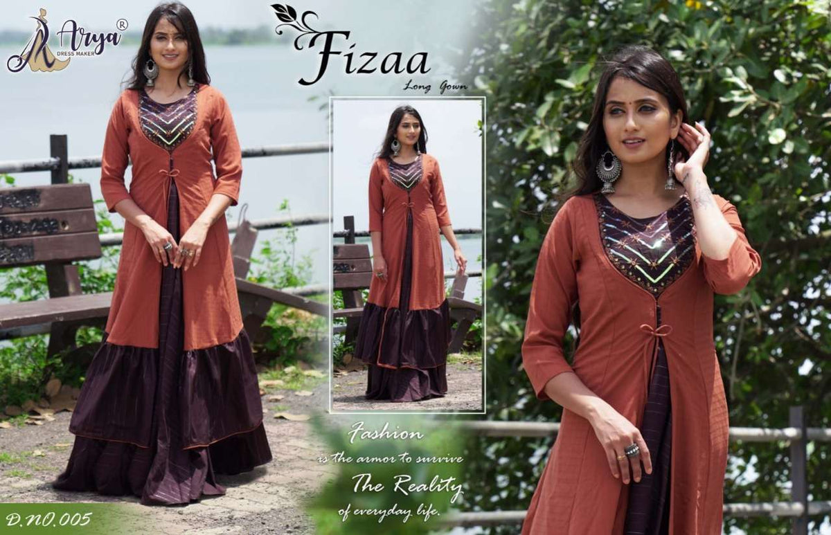 Arya Dress Maker Fizaa Long Gown (3 Pcs)