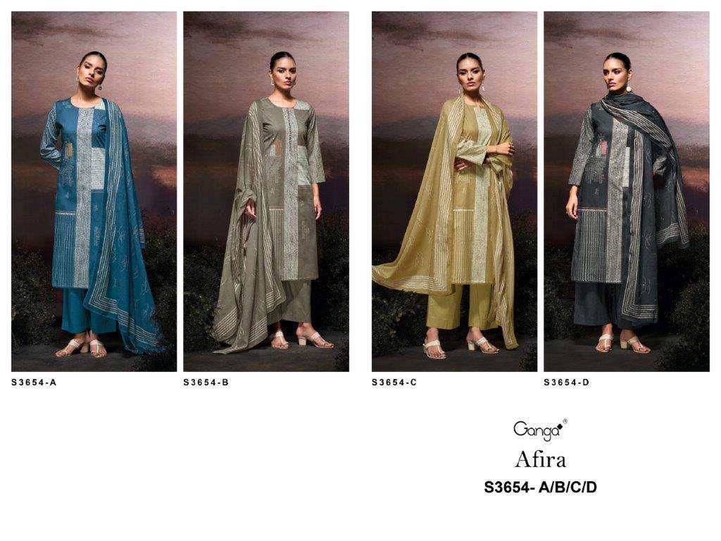 Ganga Fashion Afira  (4 Pcs)
