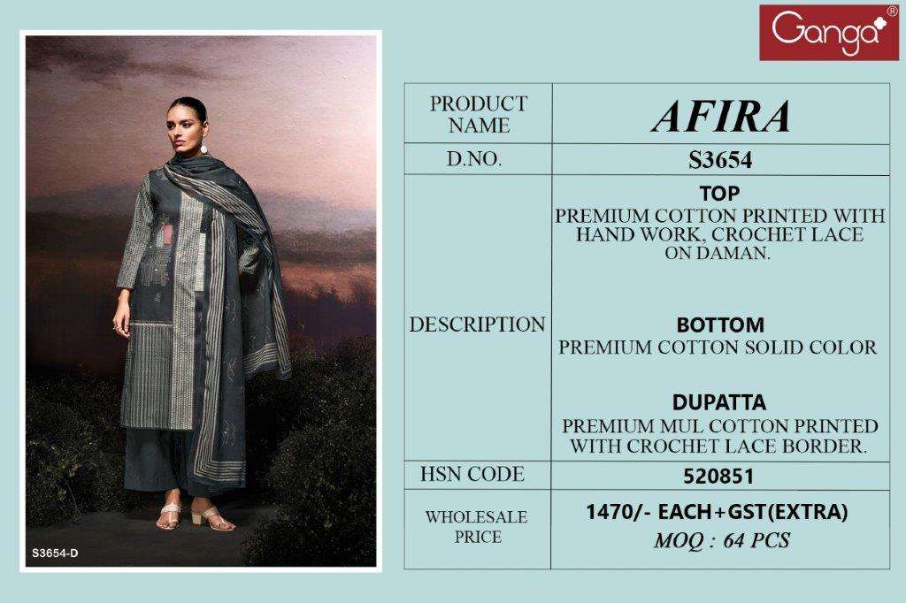 Ganga Fashion Afira  (4 Pcs)