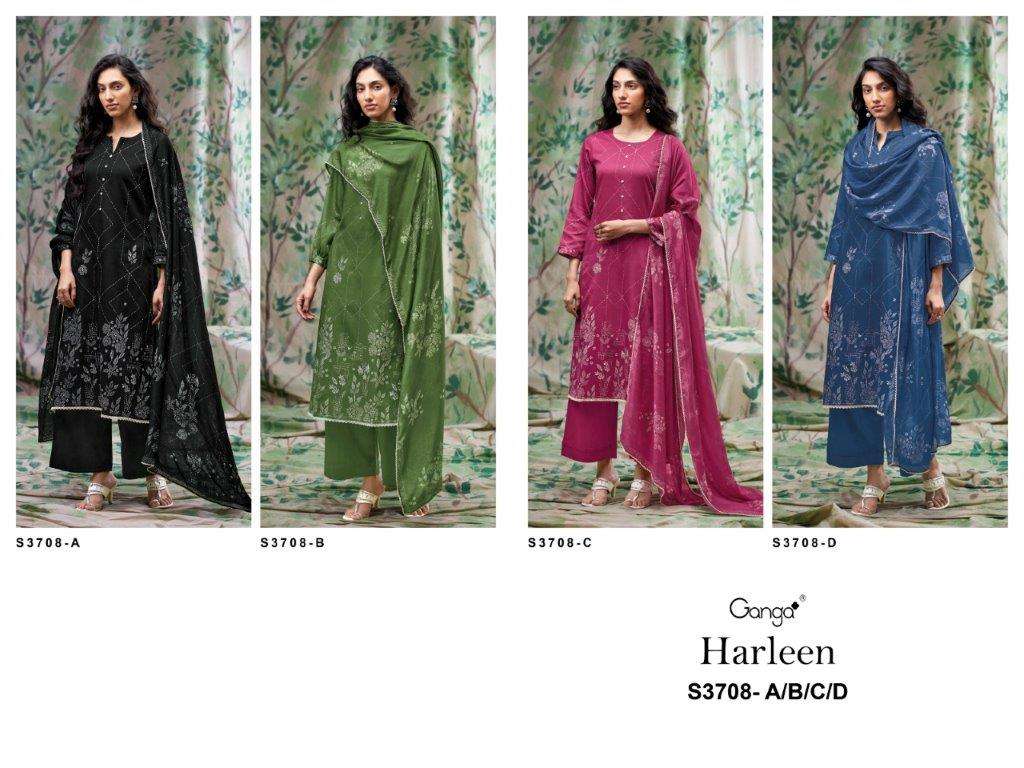 Ganga Fashion Harleen  (4 Pcs)