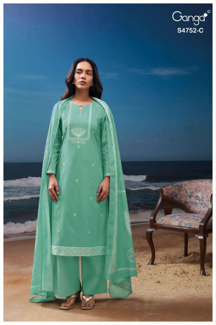 Ganga Fashion Faira 4752 Cotton Dress Material Wholesale