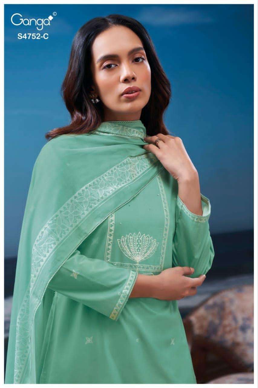 Ganga Fashion Faira 4752 Cotton Dress Material Wholesale