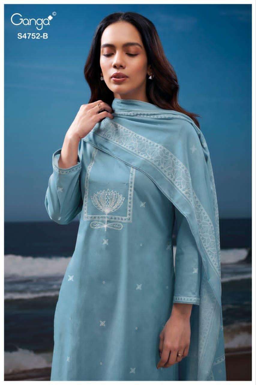 Ganga Fashion Faira 4752 Cotton Dress Material Wholesale