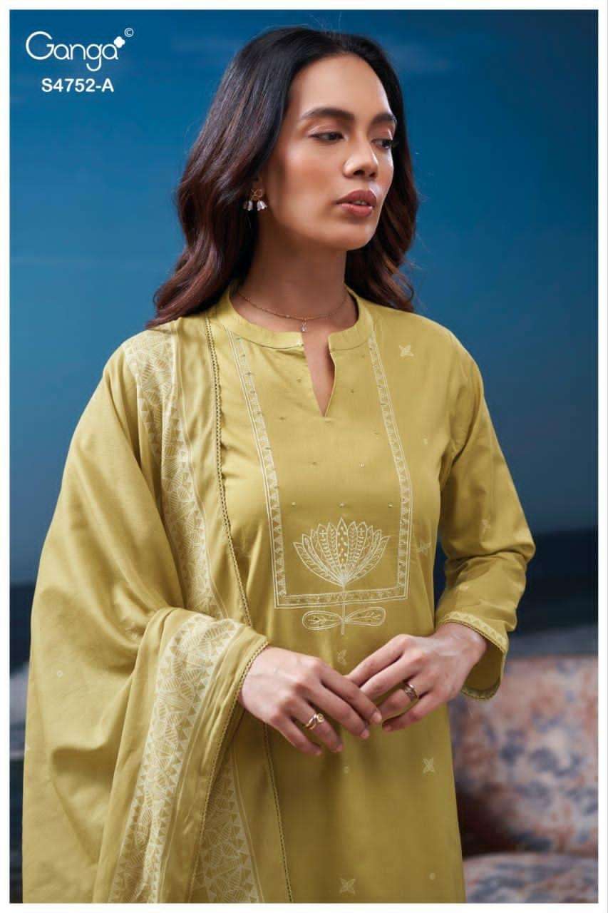 Ganga Fashion Faira 4752 Cotton Dress Material Wholesale