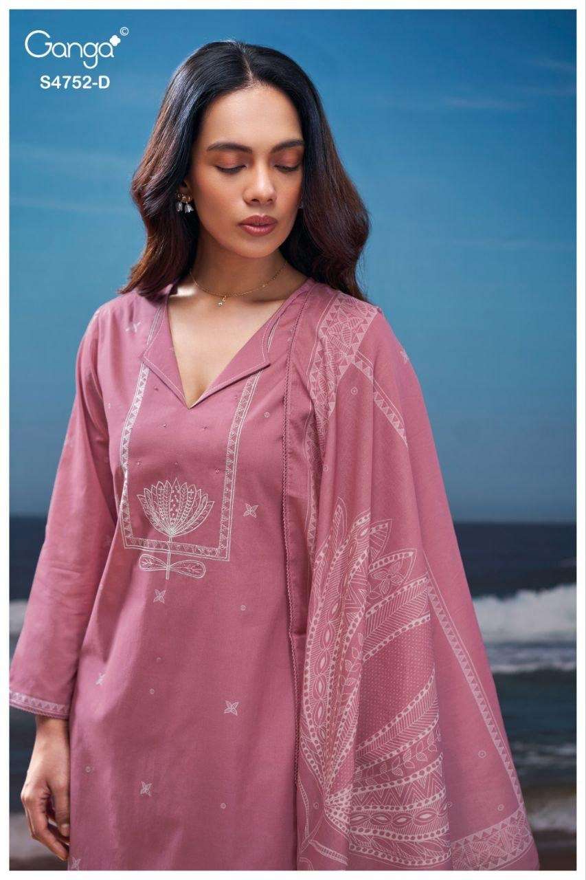 Ganga Fashion Faira 4752 Cotton Dress Material Wholesale
