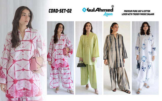 Gullaahmed Lawn Co-ord Set Vol-02