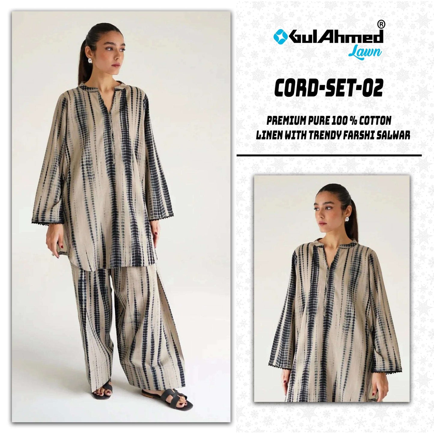 Gullaahmed Lawn Co-ord Set Vol-02
