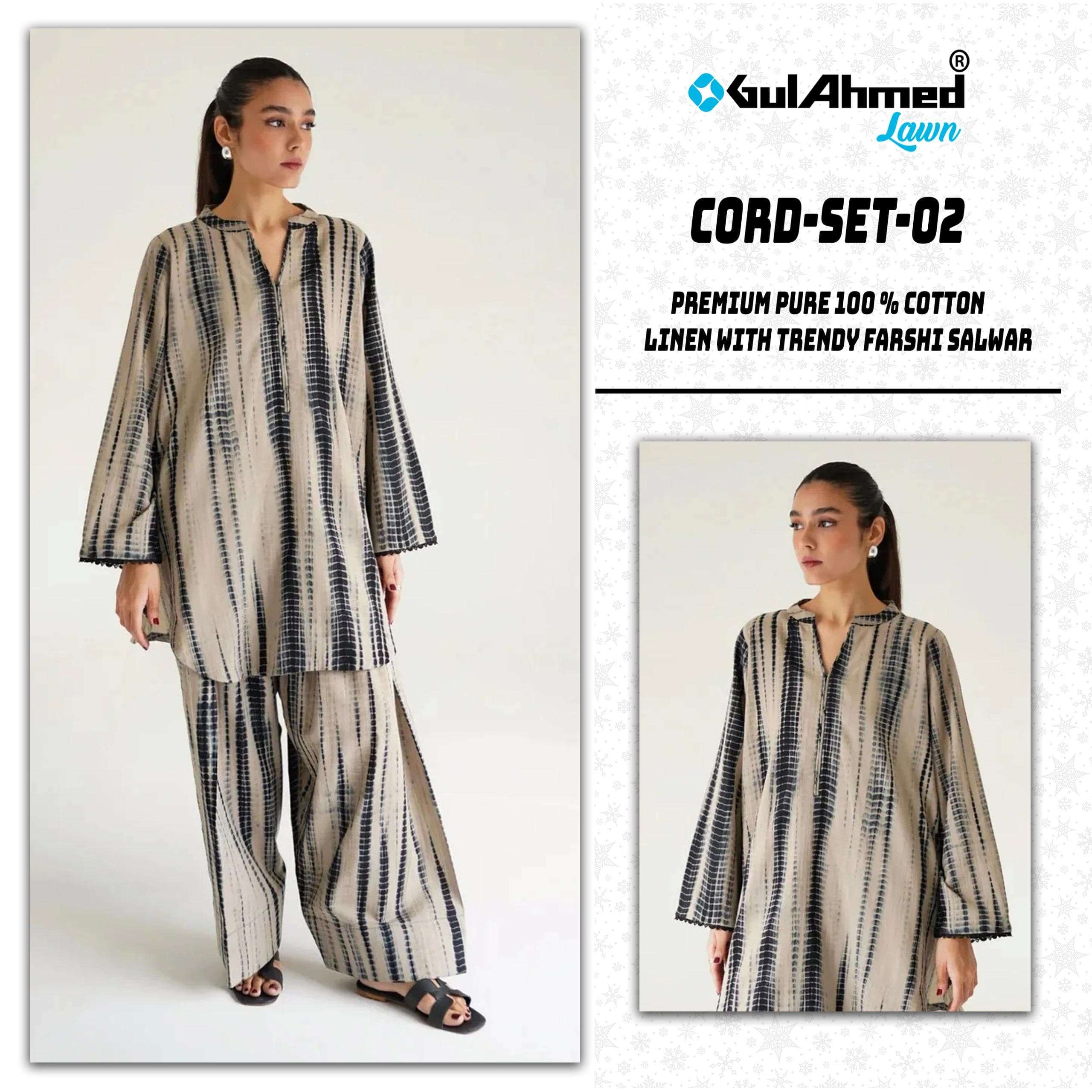 Gullaahmed Lawn Co-ord Set Vol-02