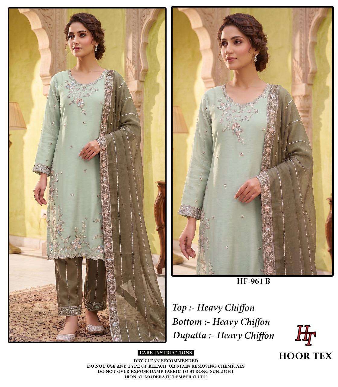 HOOR TEX HF-961 Chiffon Stitched Dress