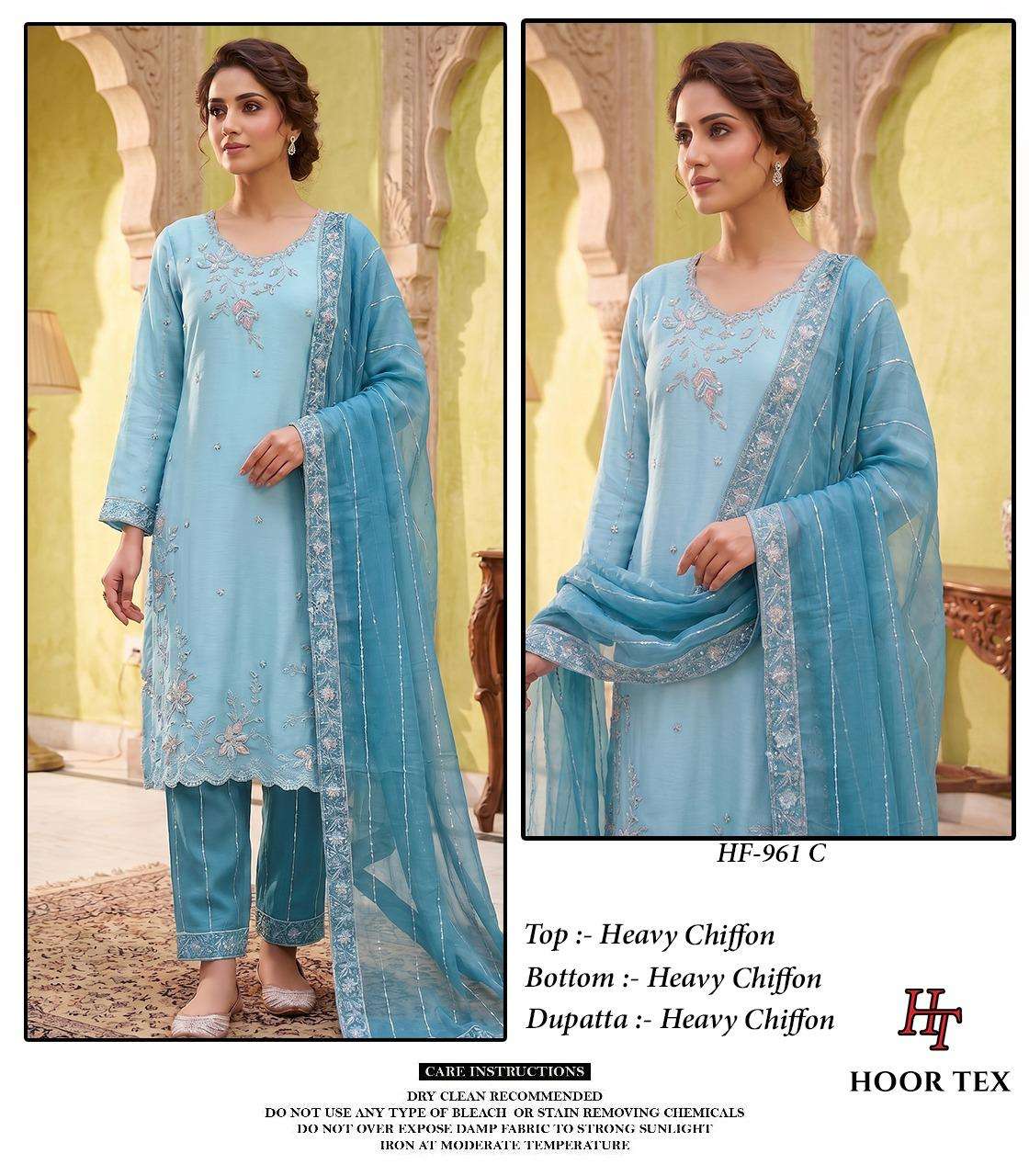 HOOR TEX HF-961 Chiffon Stitched Dress