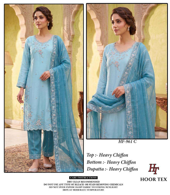 HOOR TEX HF-961 Chiffon Stitched Dress