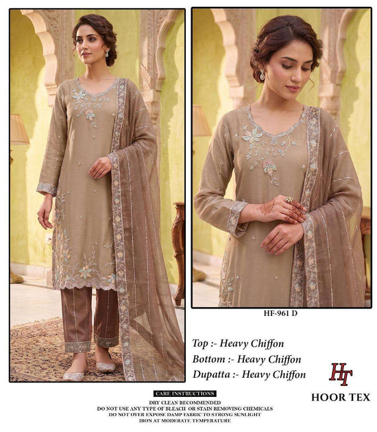 HOOR TEX HF-961 Chiffon Stitched Dress
