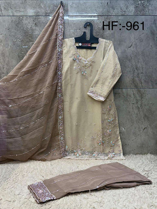 HOOR TEX HF-961 Chiffon Stitched Dress