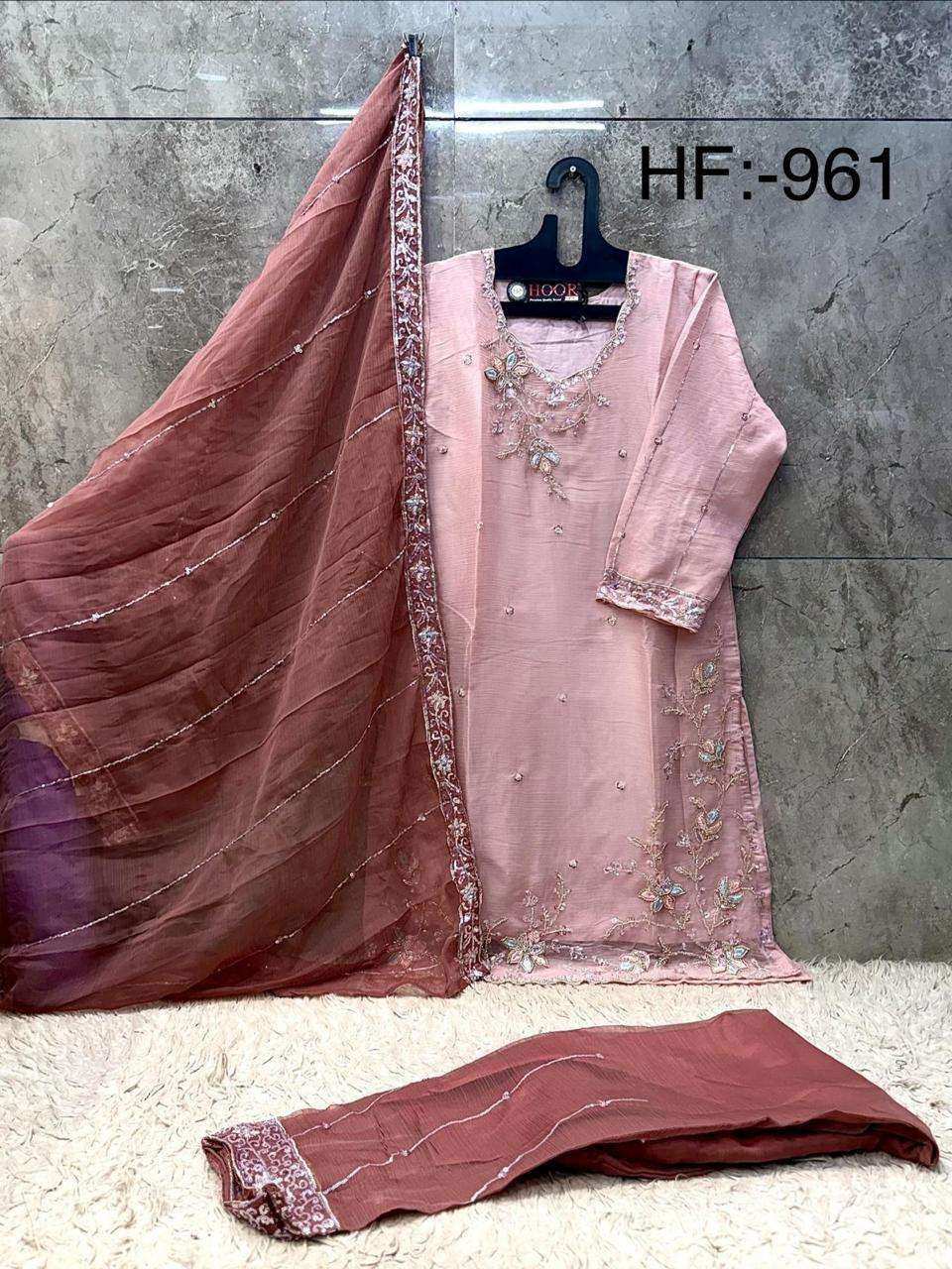 HOOR TEX HF-961 Chiffon Stitched Dress