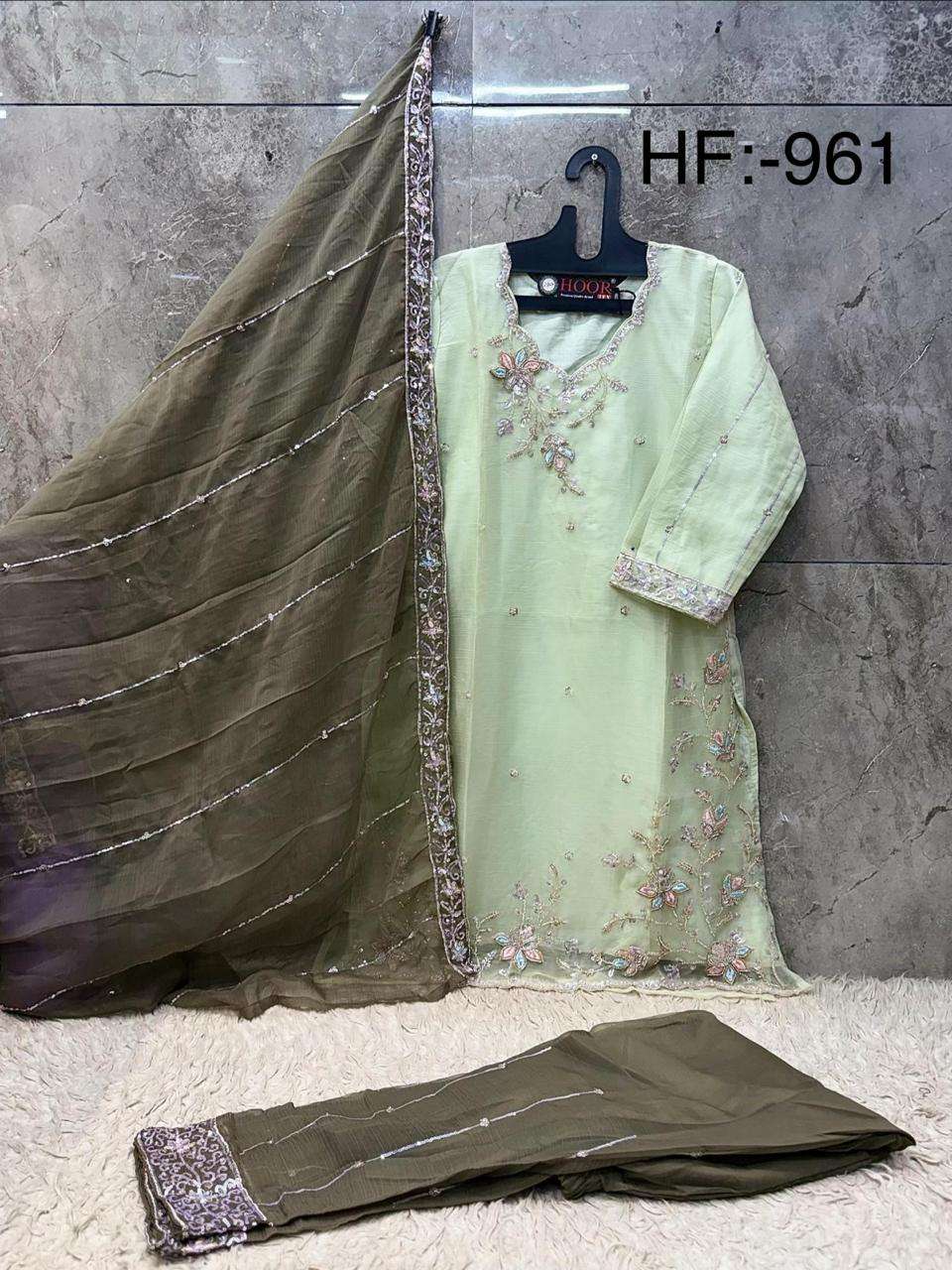 HOOR TEX HF-961 Chiffon Stitched Dress