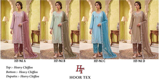 HOOR TEX HF-961 Chiffon Stitched Dress