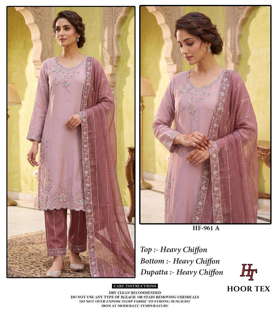 HOOR TEX HF-961 Chiffon Stitched Dress