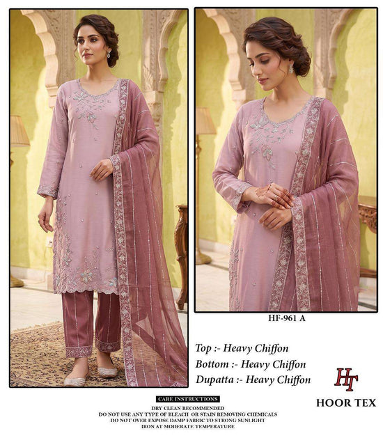 HOOR TEX HF-961 Chiffon Stitched Dress