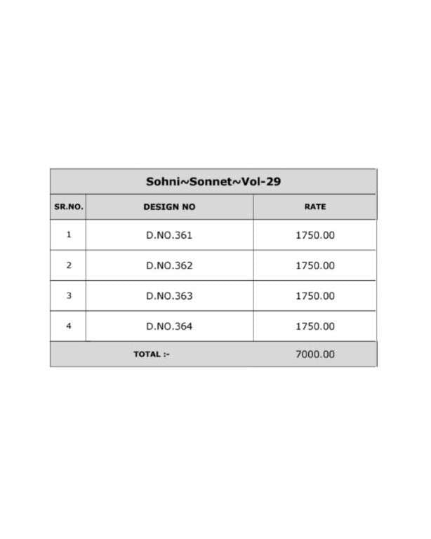 Heer Sonnet (4 Pcs)
