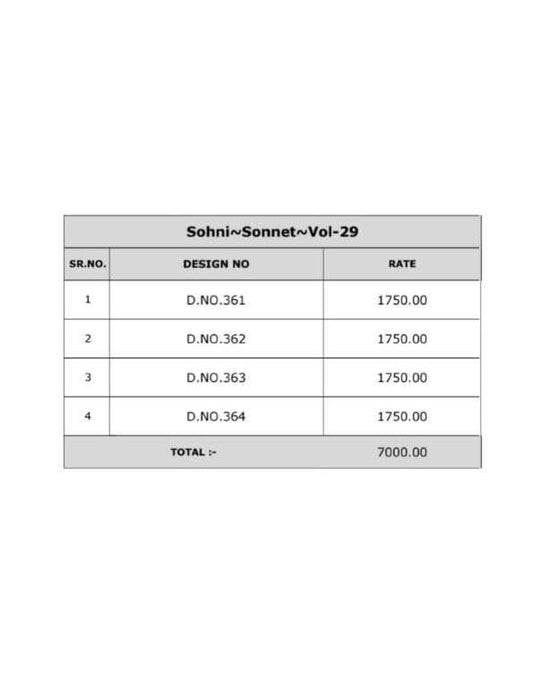 Heer Sonnet (4 Pcs)