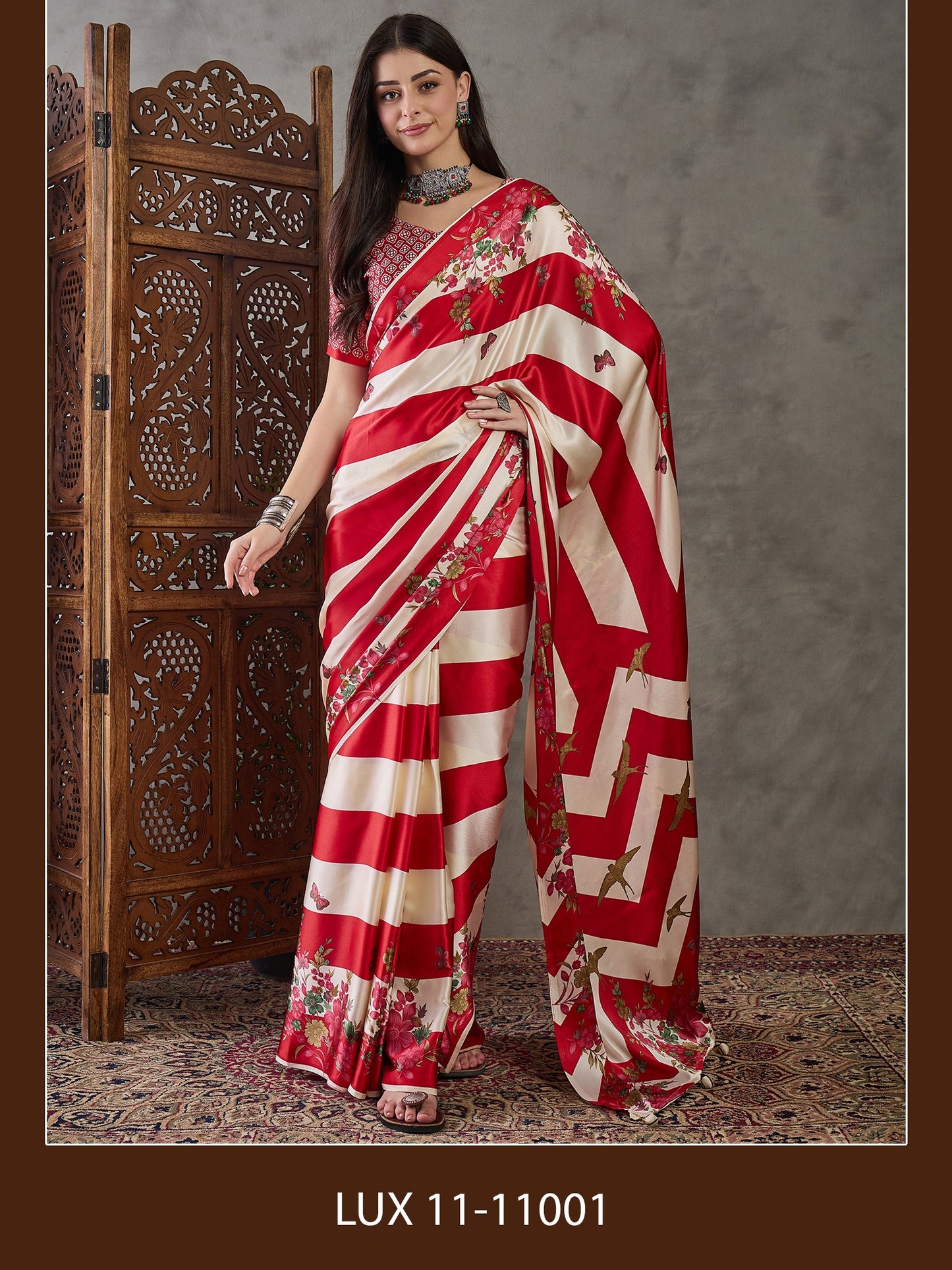 Amrah Wholesale Lux Vol 11 Saree - Amrah Wholesale