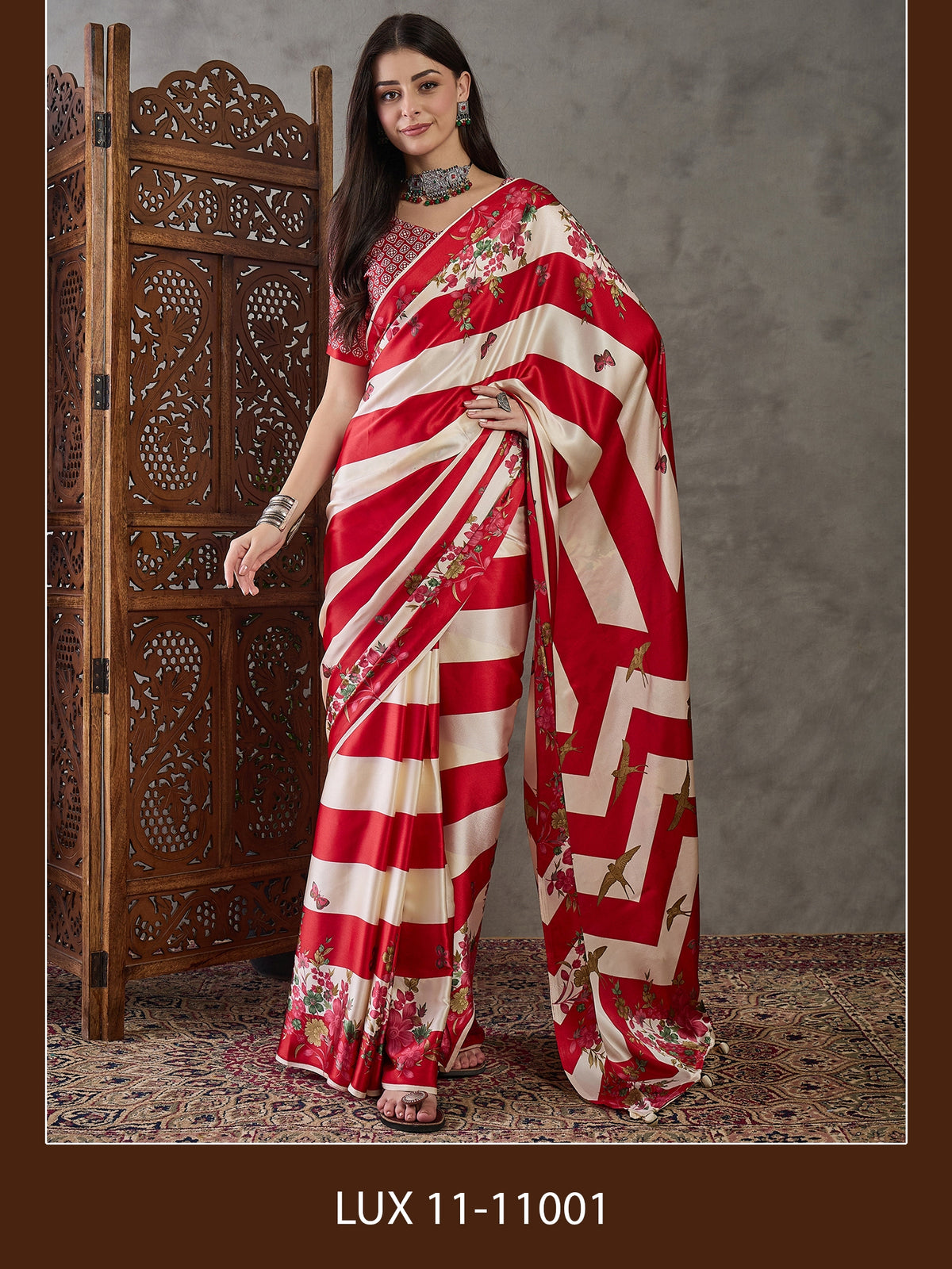 Amrah Wholesale Lux Vol 11 Saree - Amrah Wholesale