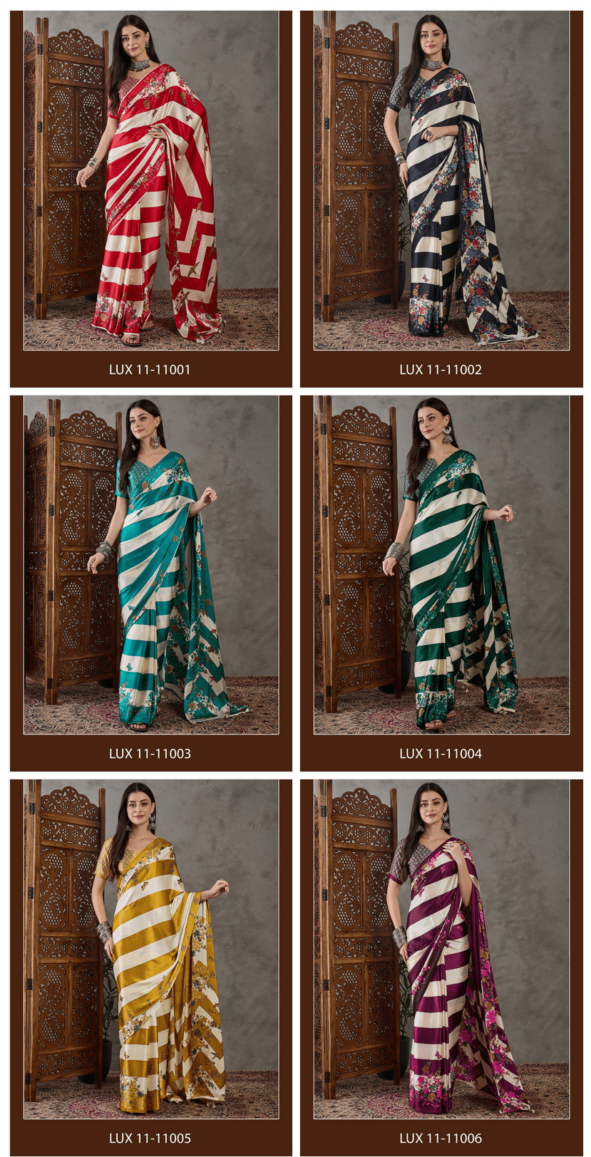Amrah Wholesale Lux Vol 11 Saree - Amrah Wholesale