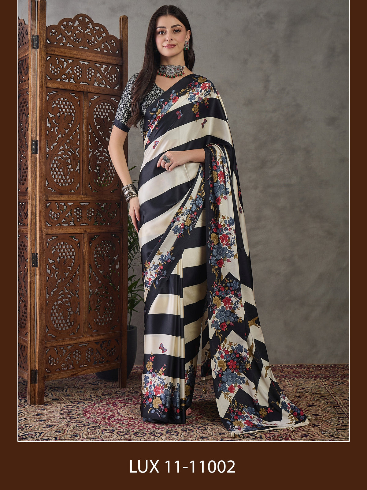 Amrah Wholesale Lux Vol 11 Saree - Amrah Wholesale