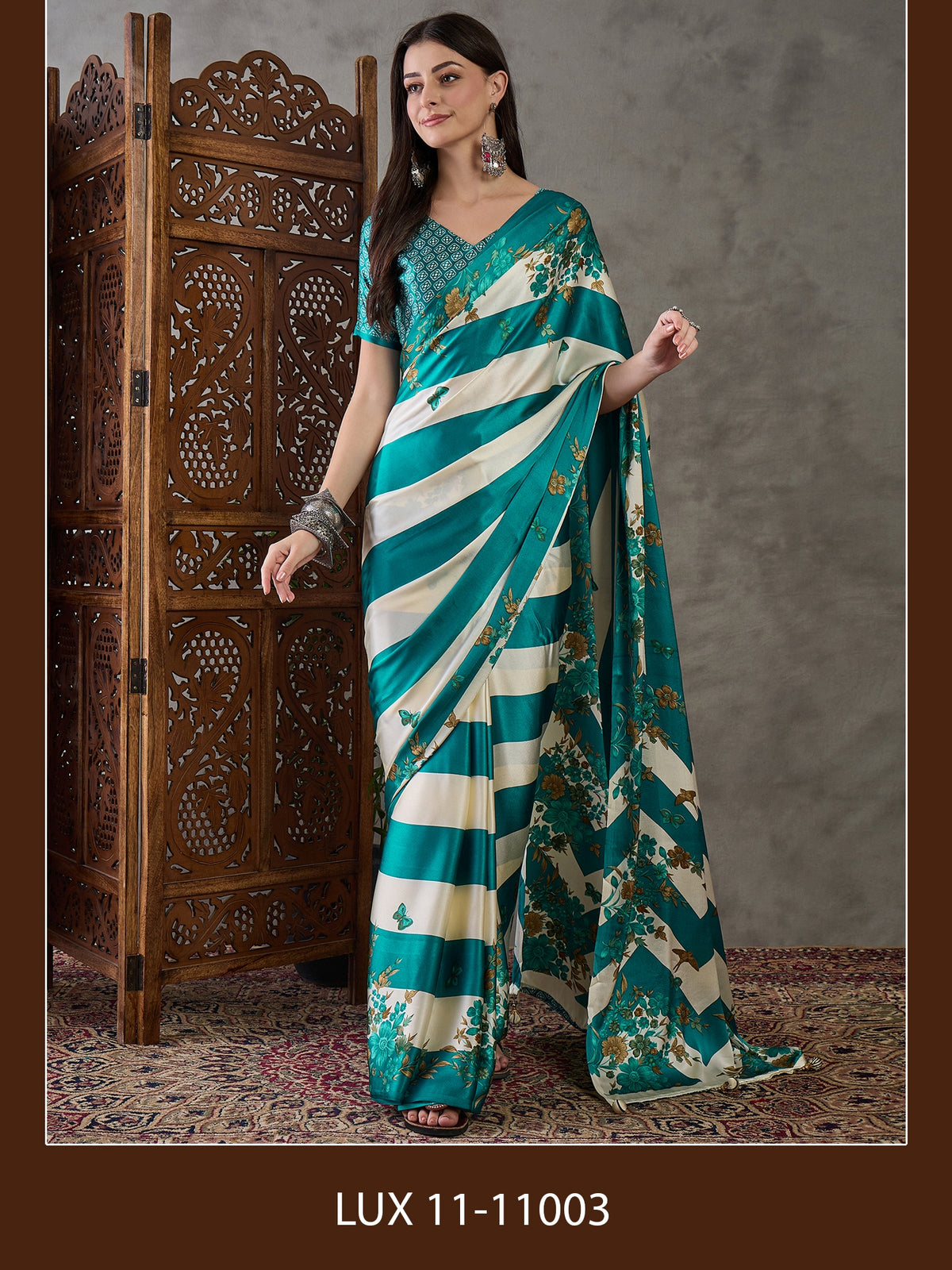 Amrah Wholesale Lux Vol 11 Saree - Amrah Wholesale