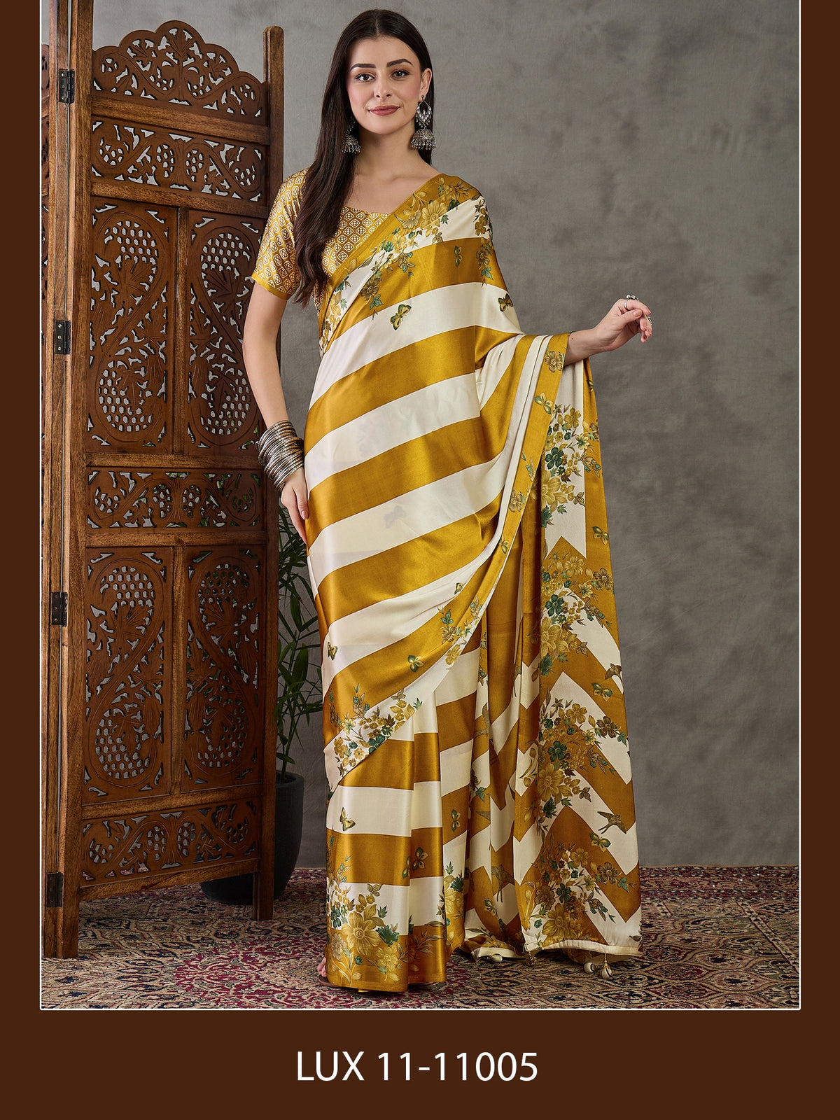 Amrah Wholesale Lux Vol 11 Saree - Amrah Wholesale