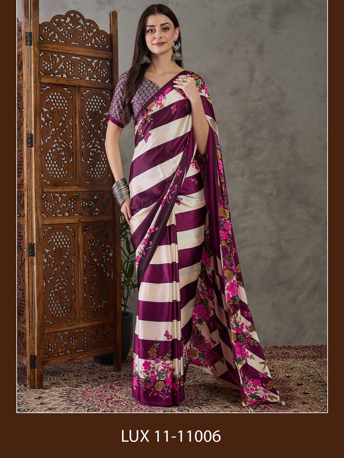 Amrah Wholesale Lux Vol 11 Saree - Amrah Wholesale