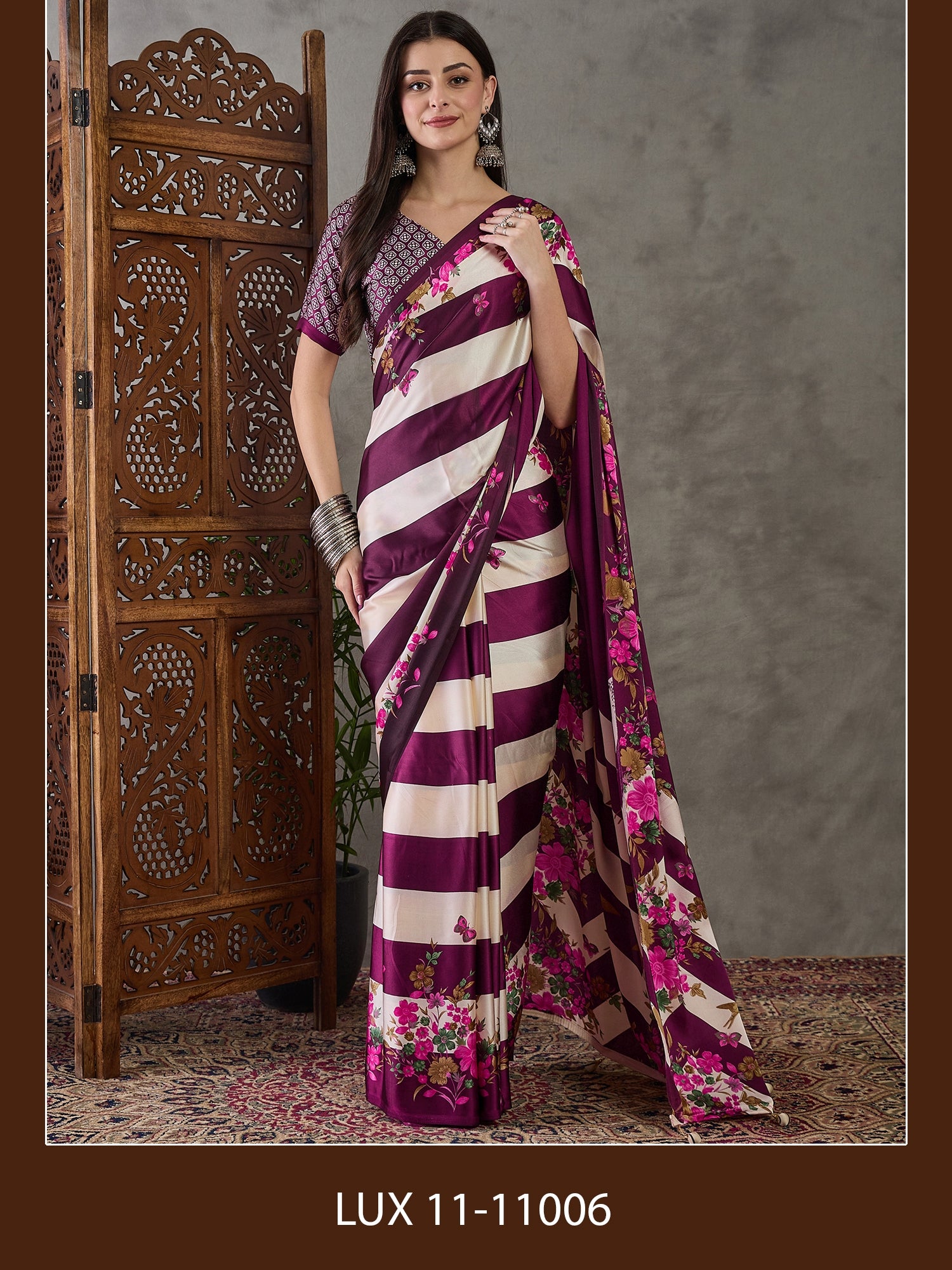 Amrah Wholesale Lux Vol 11 Saree - Amrah Wholesale