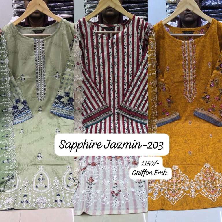 Sapphire Jazmin Vol-203 (3 Pcs)