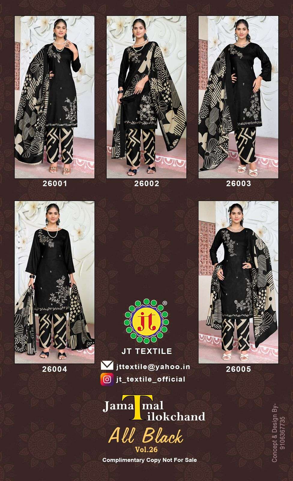 Jt Textile All Black Vol-26