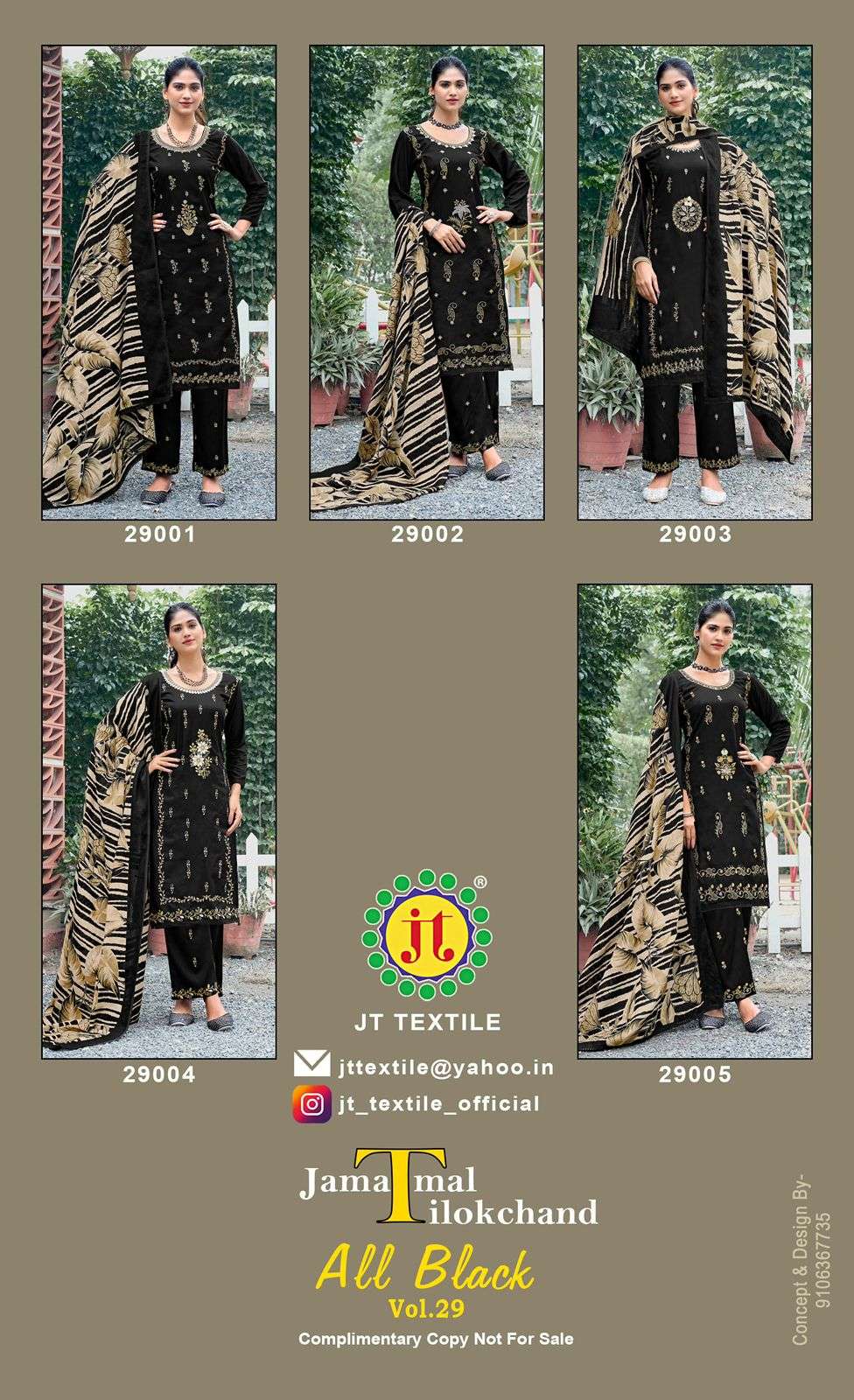 Jt Textile All Black Vol-29