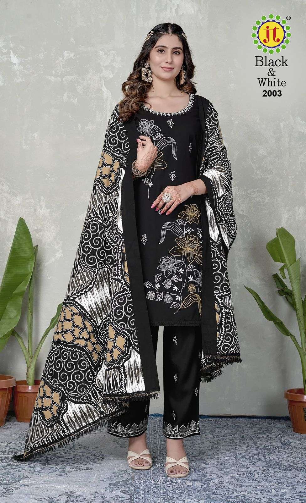 Jt Textile Black And White Vol-02
