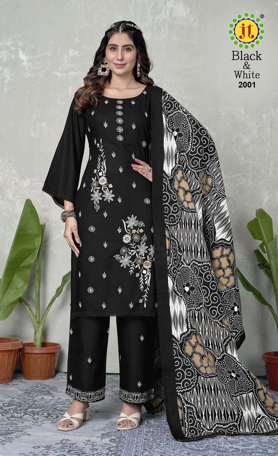 Jt Textile Black And White Vol-02