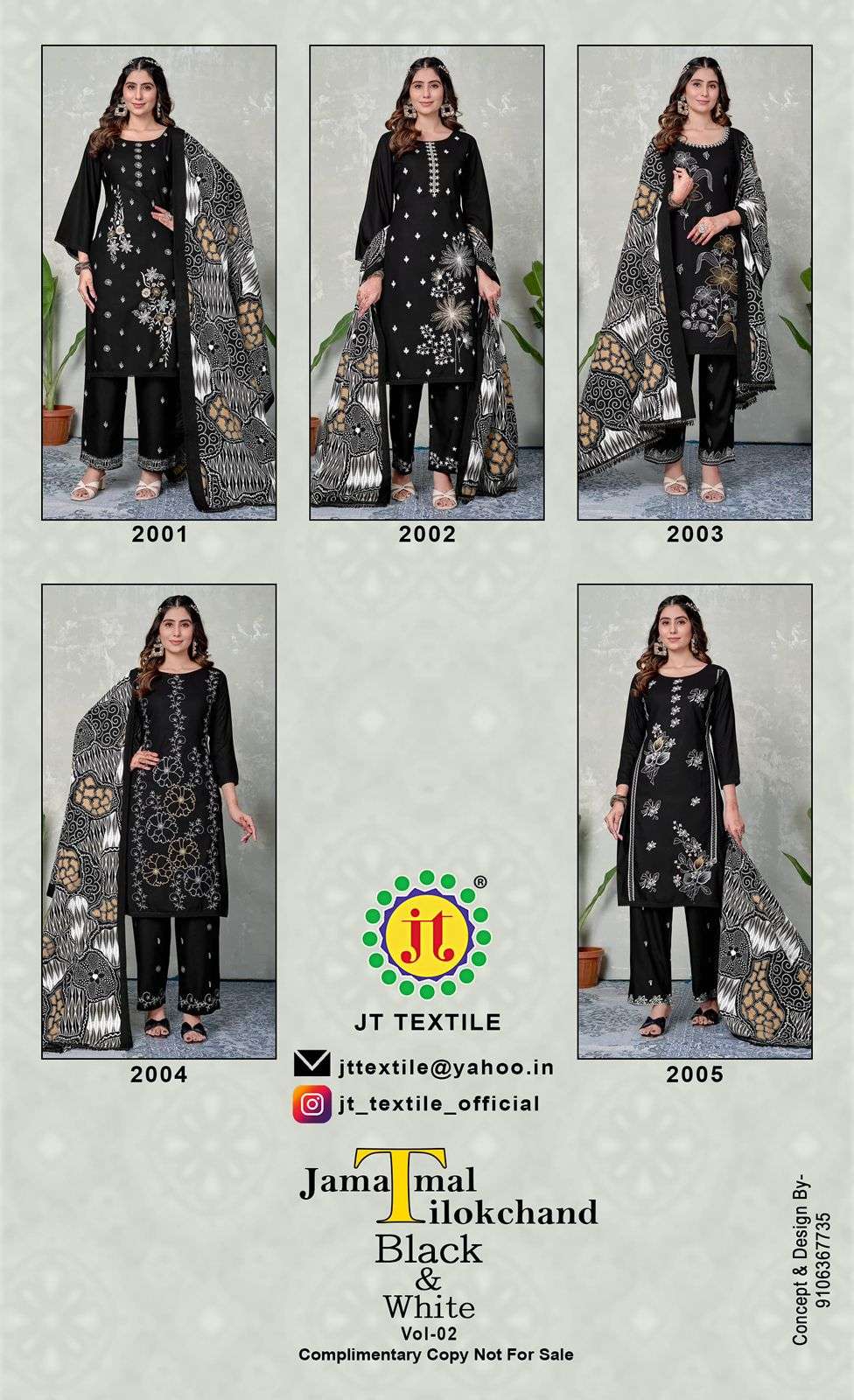 Jt Textile Black And White Vol-02