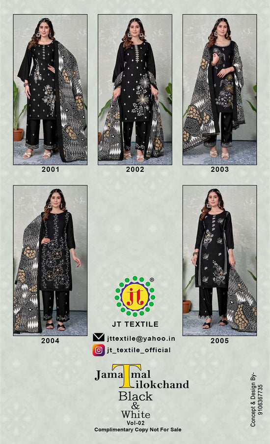 Jt Textile Black And White Vol-02