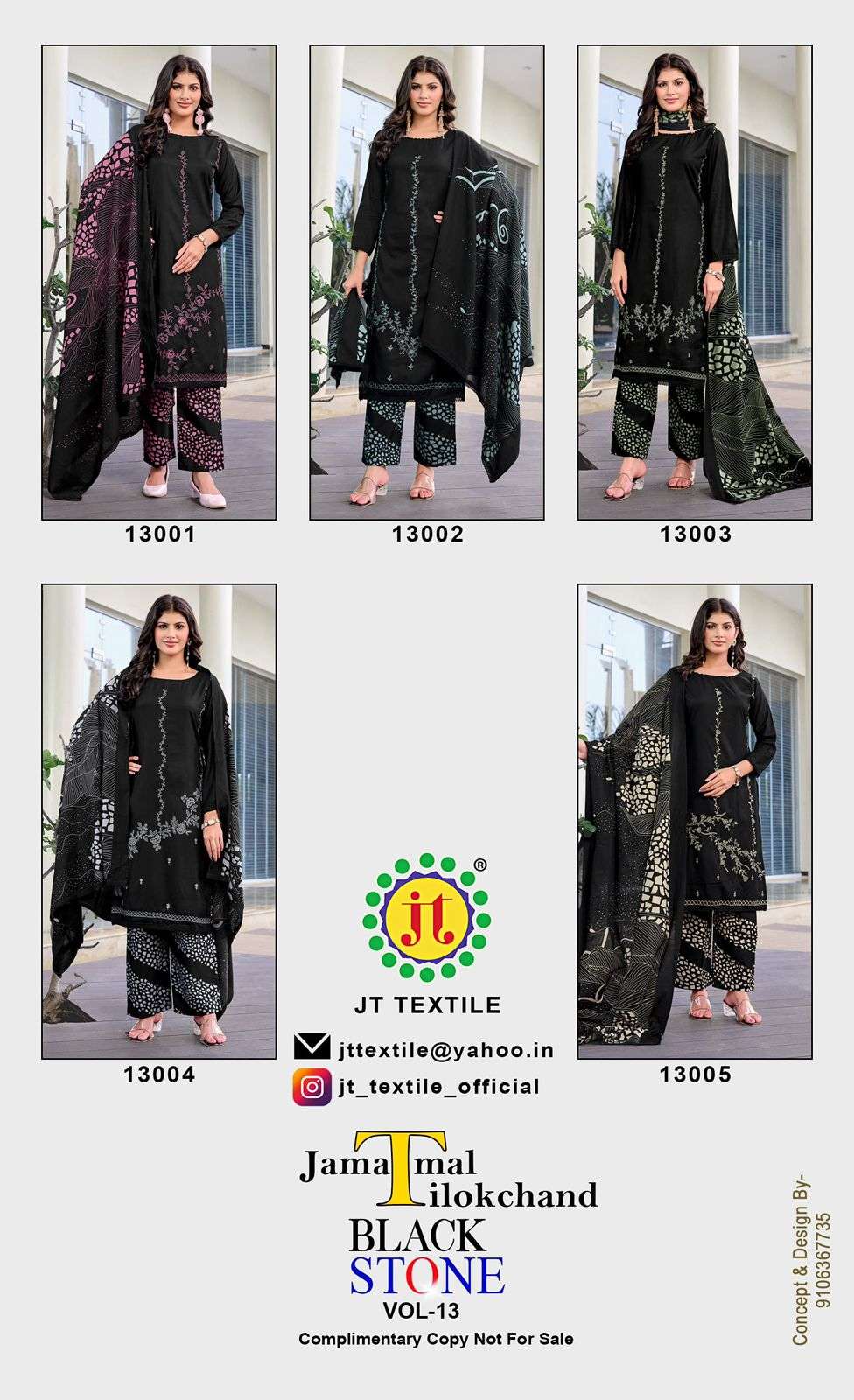Jt Textile Black Stone Vol-13
